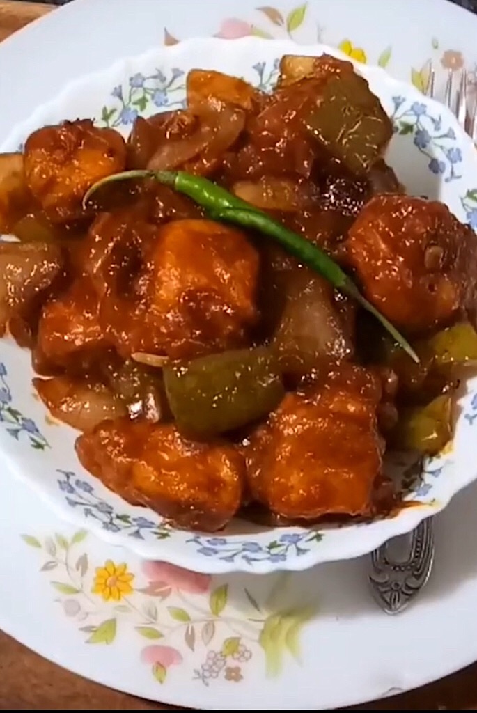 homemade veg chilli paneer recipe in hindi