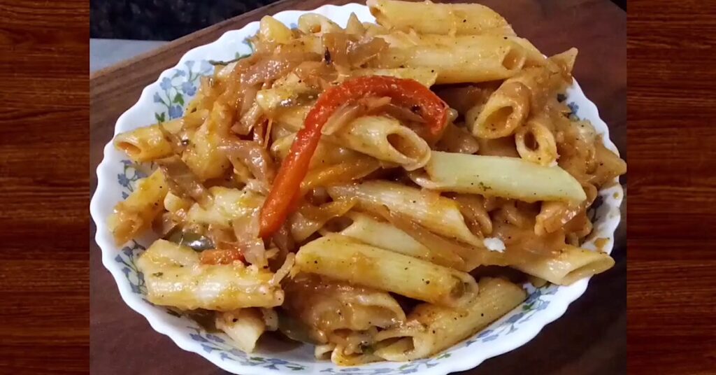 Pasta with Ching’s Chinese sauce