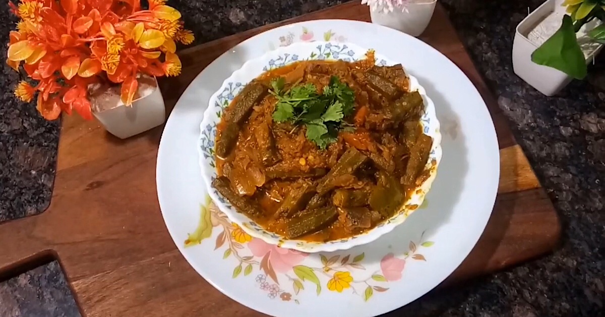 Masala home cooked Bhindi ki recipe with onion

