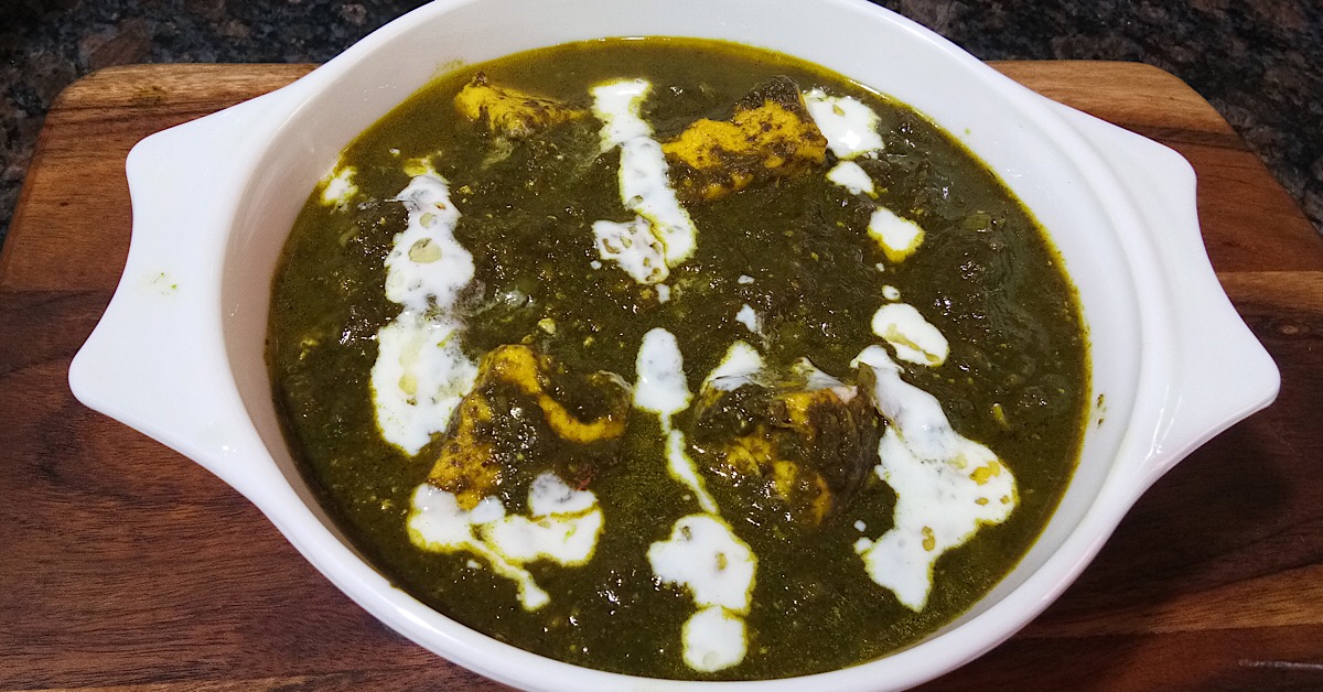 Indian spinach Paneer cheese dish